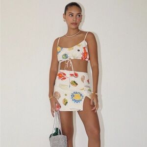 bailey rose lobster mini skirt